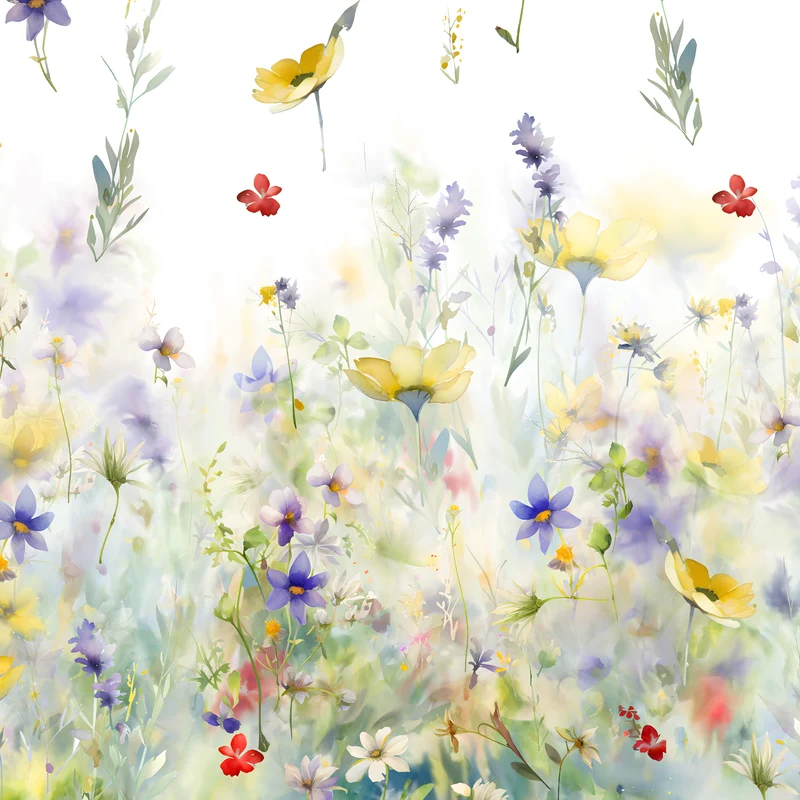 Parure Copripiumino in Percalle di Cotone con Stampa Floreale - Wildflower