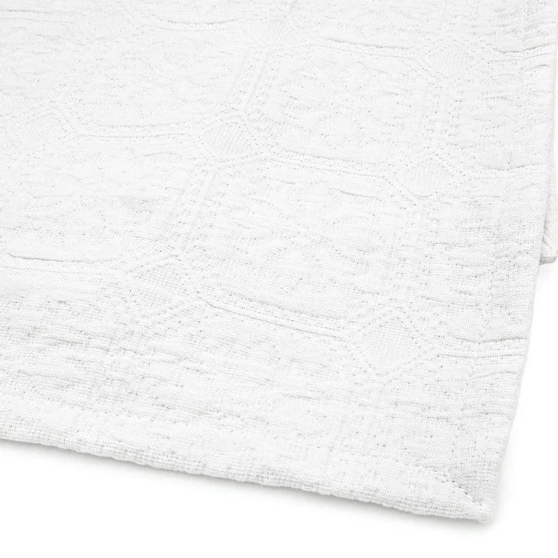 Copriletto in Puro Cotone con Fantasia Jacquard - Orosei
