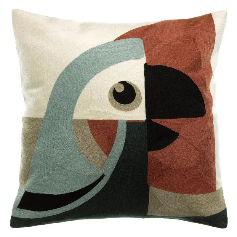 Cuscino in Puro Cotone Ricamato - Loro