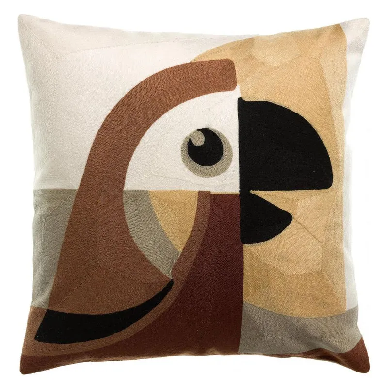Cuscino in Puro Cotone Ricamato - Loro