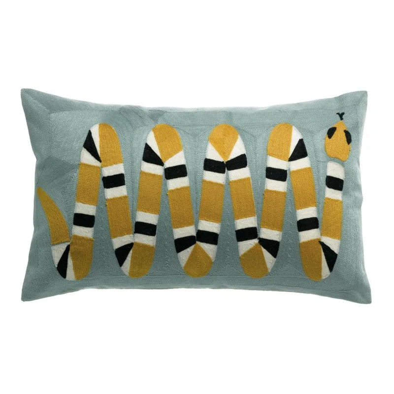 Cuscino in Puro Cotone Ricamato - Yoka