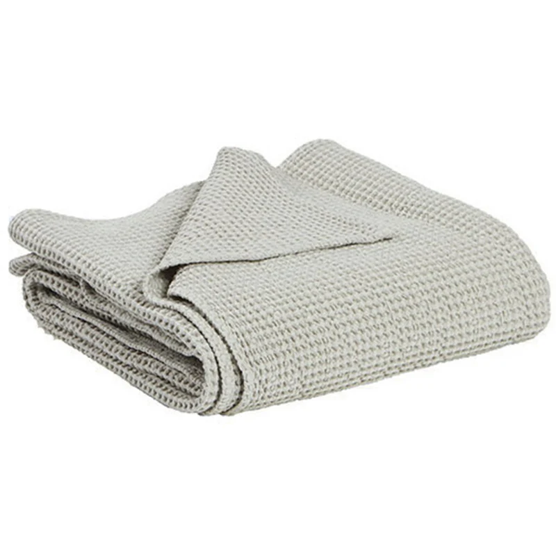 Copriletto a Nido D'Ape StoneWashed in Cotone Riciclato Tinta Unita - Maia Recycle