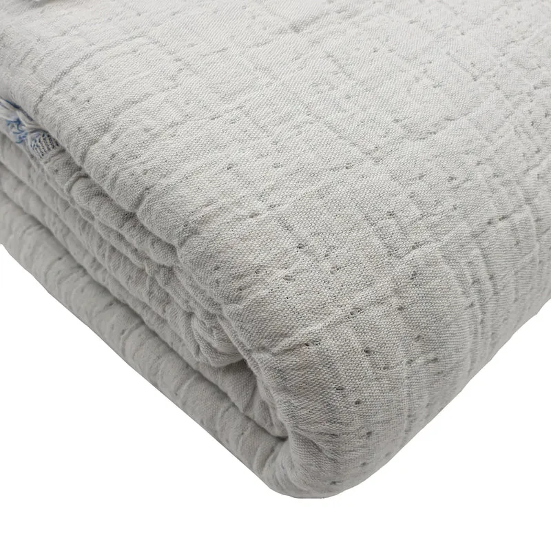 Copriletto in Cotone Stonewashed con Frangette - Mellow