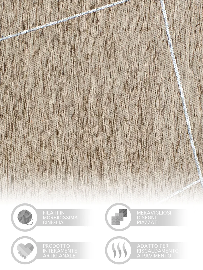 Tappeto Arredo Modero in Ciniglia Made in italy Il Gruppone