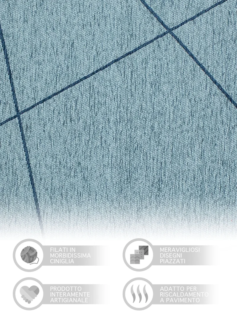 Tappeto Arredo Modero in Ciniglia Made in italy Il Gruppone