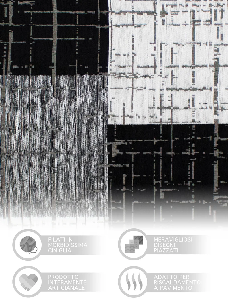 Tappeto Arredo Modero in Ciniglia Made in italy Il Gruppone