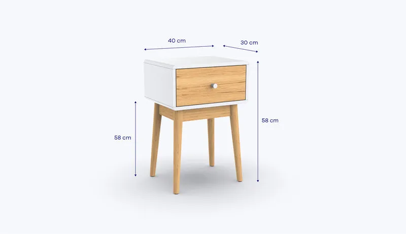 Comodino Essential bianco