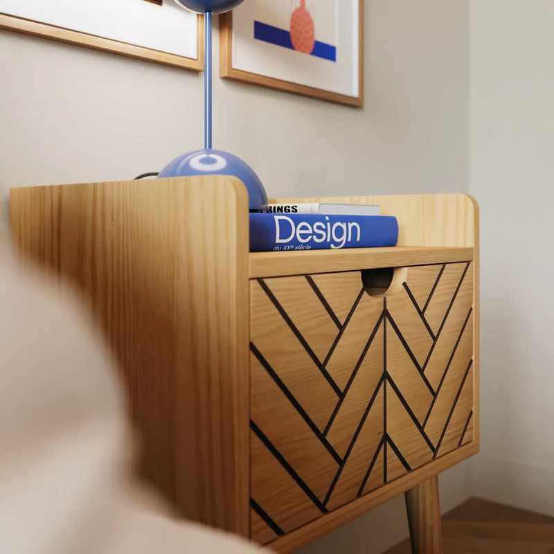 Comodino in legno Alba