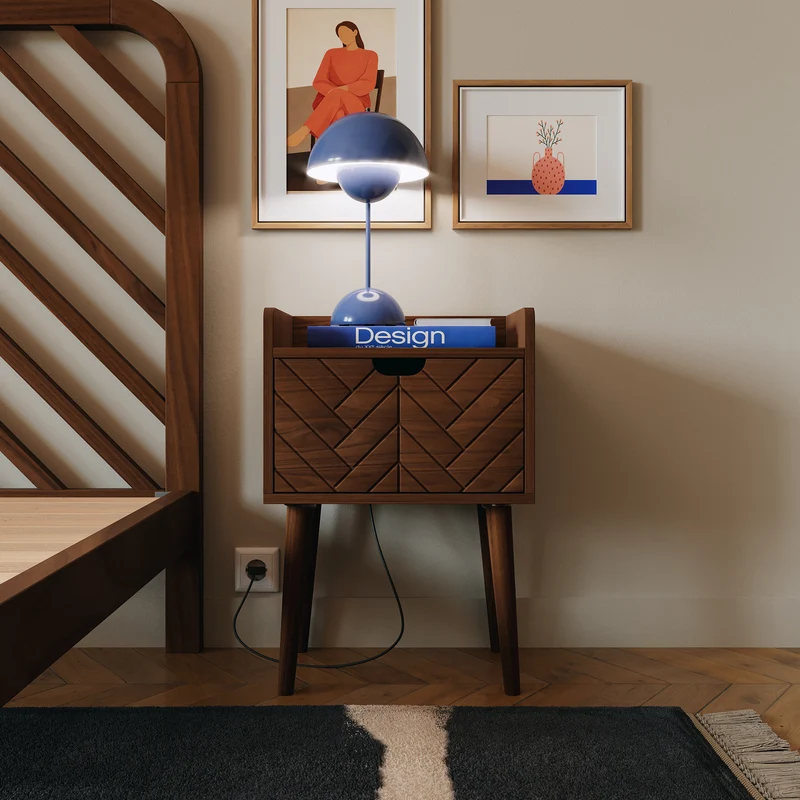 Comodino in legno Alba