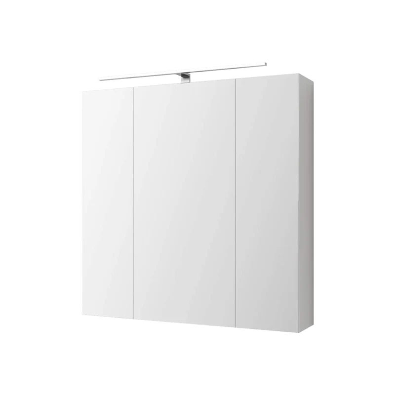 Spiegelschrank mit LED-Beleuchtung 72,4x72x15 cm Weiß ML-Design