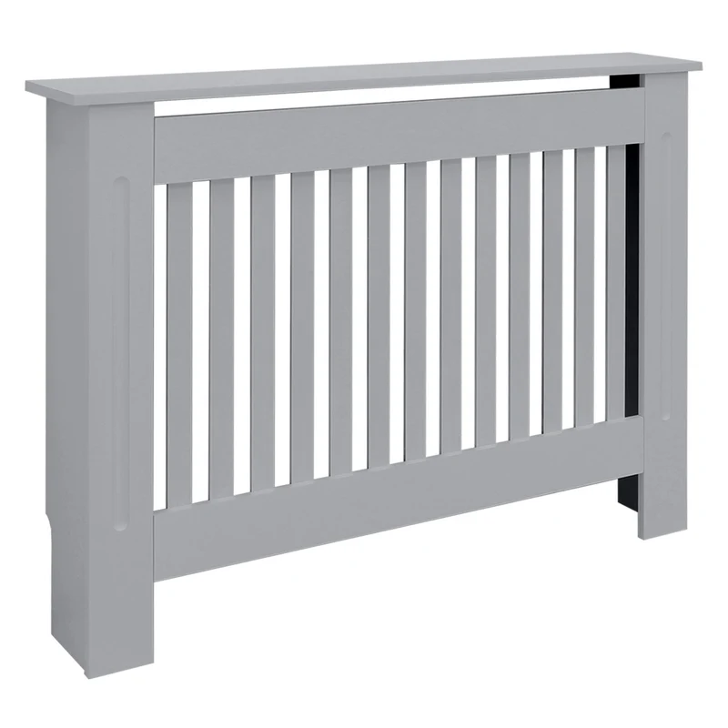 Heizkörperverkleidung 112x19x82 cm Landhaus Grau aus MDF ML-Design