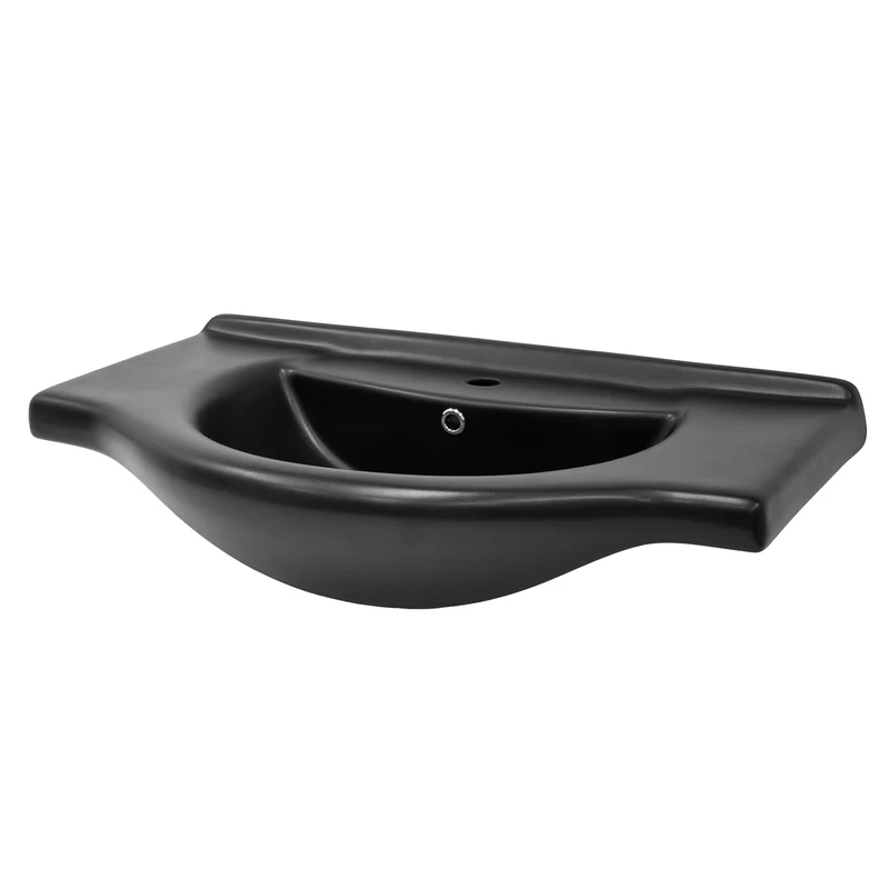 LuxeBath | Waschbecken Oval mit Überlauf aus Keramik Waschplatz Handwaschbecken für das Badezimmer