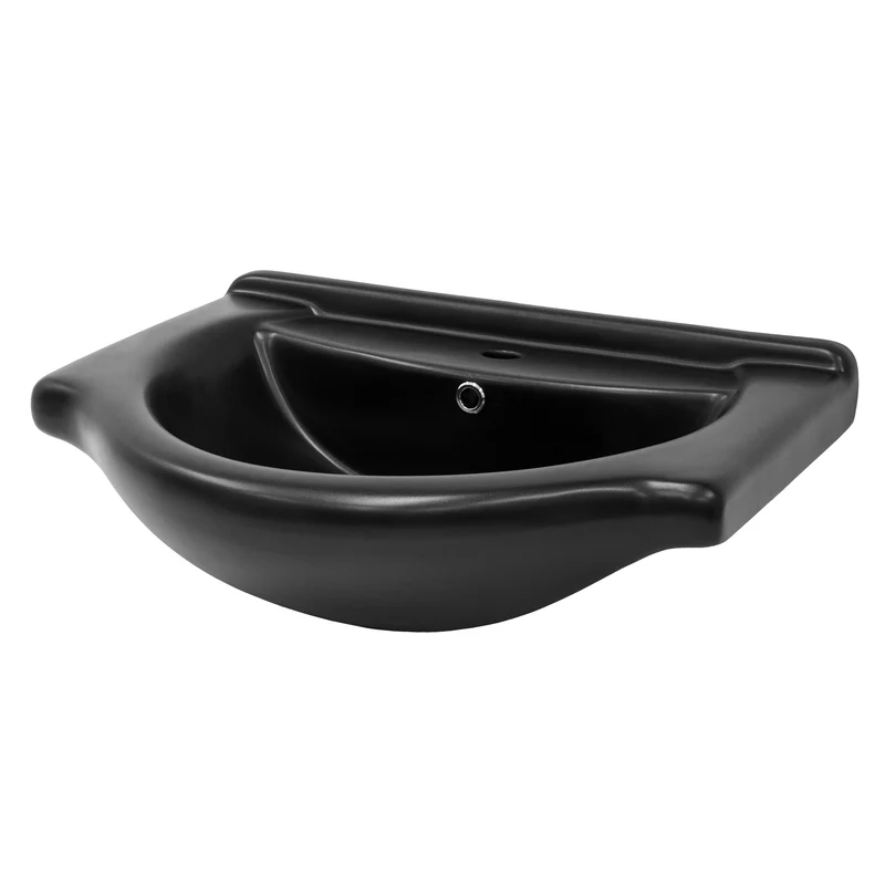 LuxeBath | Waschbecken Oval mit Überlauf aus Keramik Waschplatz Handwaschbecken für das Badezimmer
