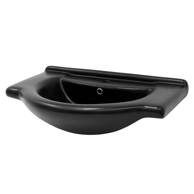 LuxeBath | Waschbecken Oval mit Überlauf aus Keramik Waschplatz Handwaschbecken für das Badezimmer