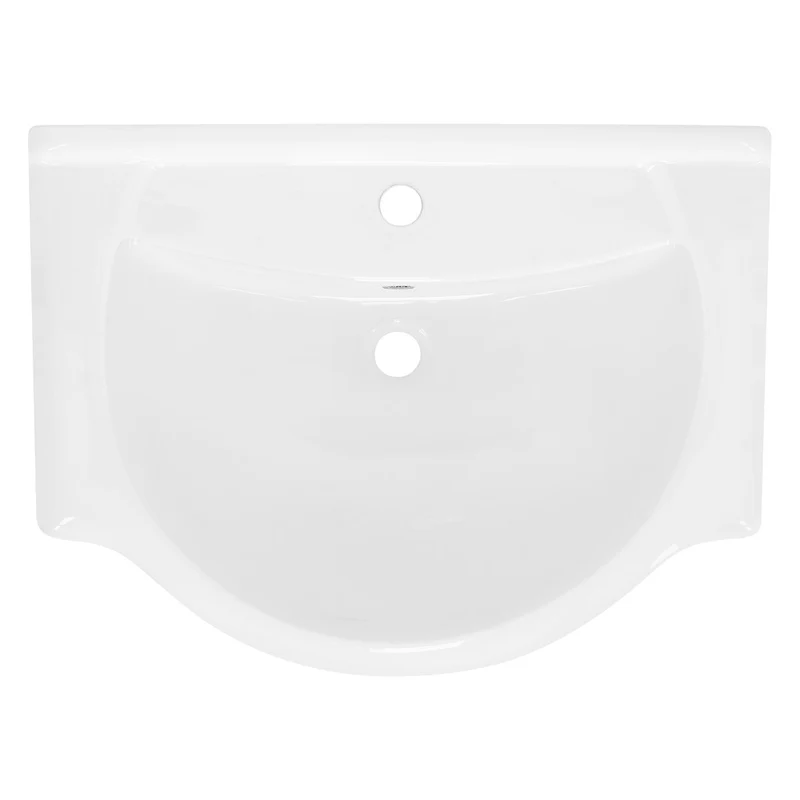 LuxeBath | Waschbecken Oval mit Überlauf aus Keramik Waschplatz Handwaschbecken für das Badezimmer