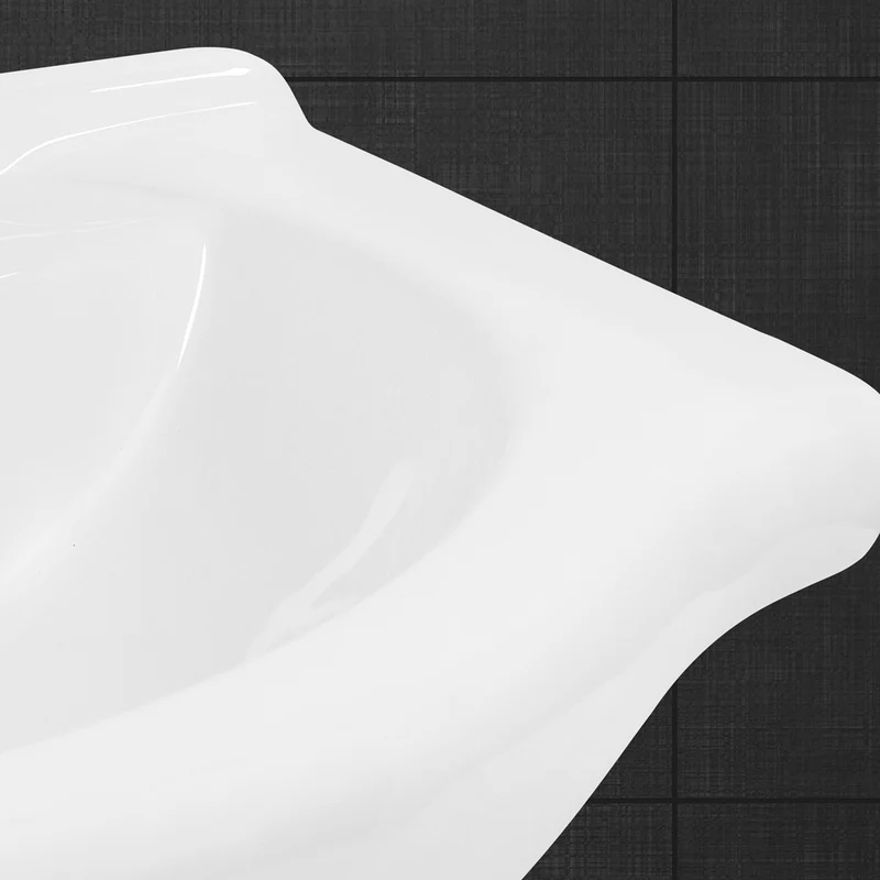 LuxeBath | Waschbecken Oval mit Überlauf aus Keramik Waschplatz Handwaschbecken für das Badezimmer
