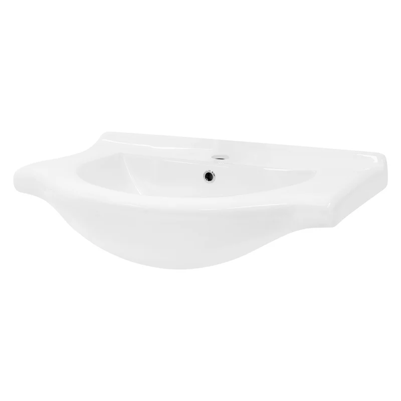 LuxeBath | Waschbecken Oval mit Überlauf aus Keramik Waschplatz Handwaschbecken für das Badezimmer