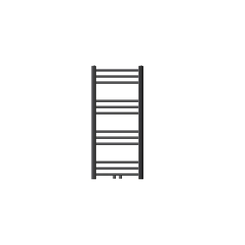 Badheizkörper Mittelanschluss 400x800 mm Anthrazit gerade inkl. Montagematerial LuxeBath