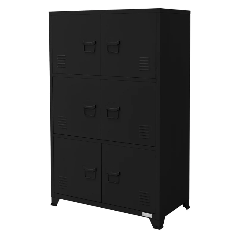 ML-Design | Aktenschrank mit drei Ebenen Magnetverschluss 75x40x120 cm aus Stahl, Büroschrank