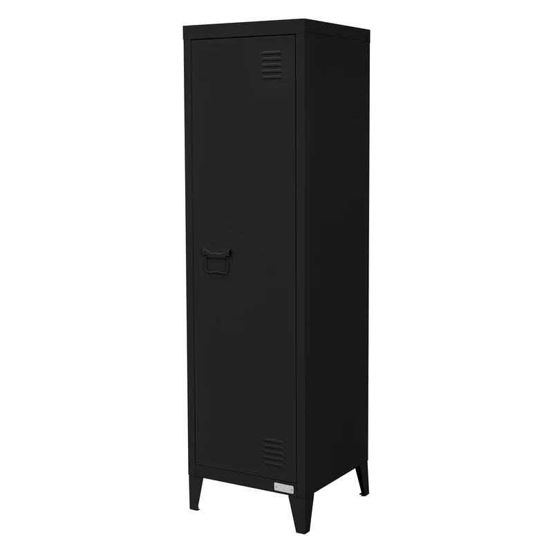 ML-Design | Aktenschrank hoch 1-türig 38x38x137,5 cm aus Stahl, Büroschrank Spindschrank