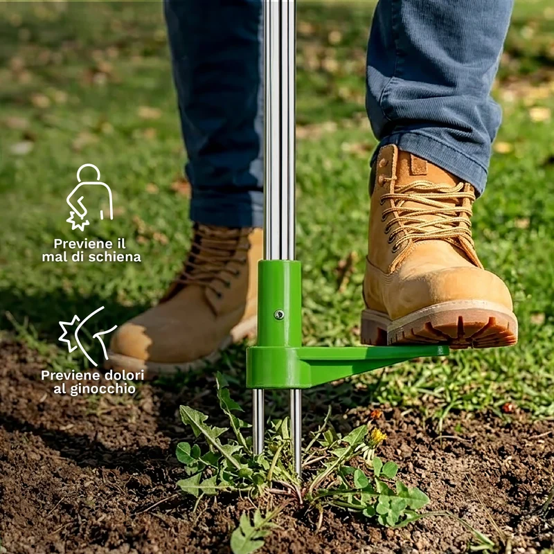 Rimuovi Erbacce Manuale da Giardino con Manico Ergonomico Il Gruppone