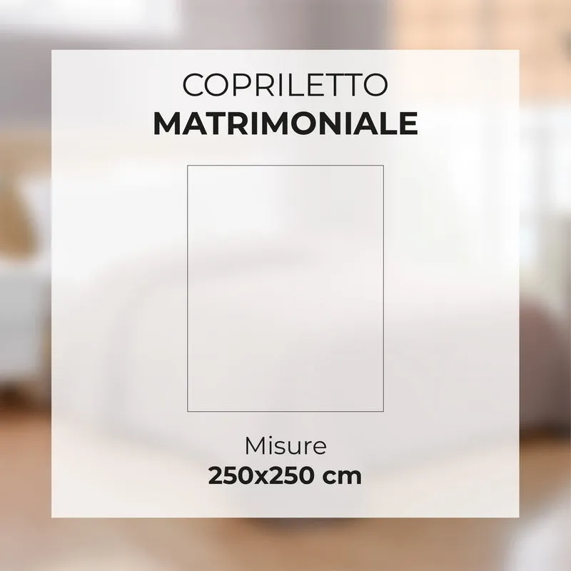 Copriletto Trapuntato Matrimoniale Stone Washed in Microfibra Il Gruppone