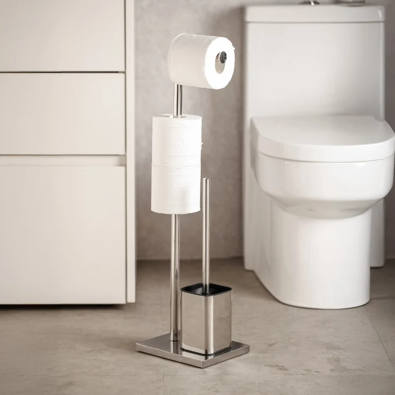 Accessori Bagno da Terra in Acciaio Inox – Piantana Porta Rotolo Il Gruppone
