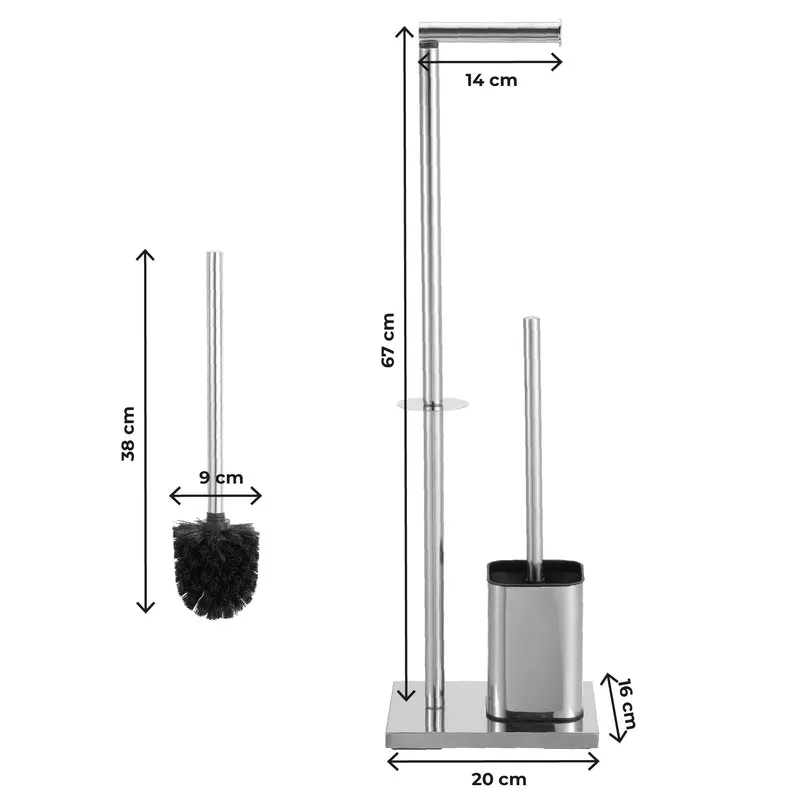 Accessori Bagno da Terra in Acciaio Inox – Piantana Porta Rotolo Il Gruppone