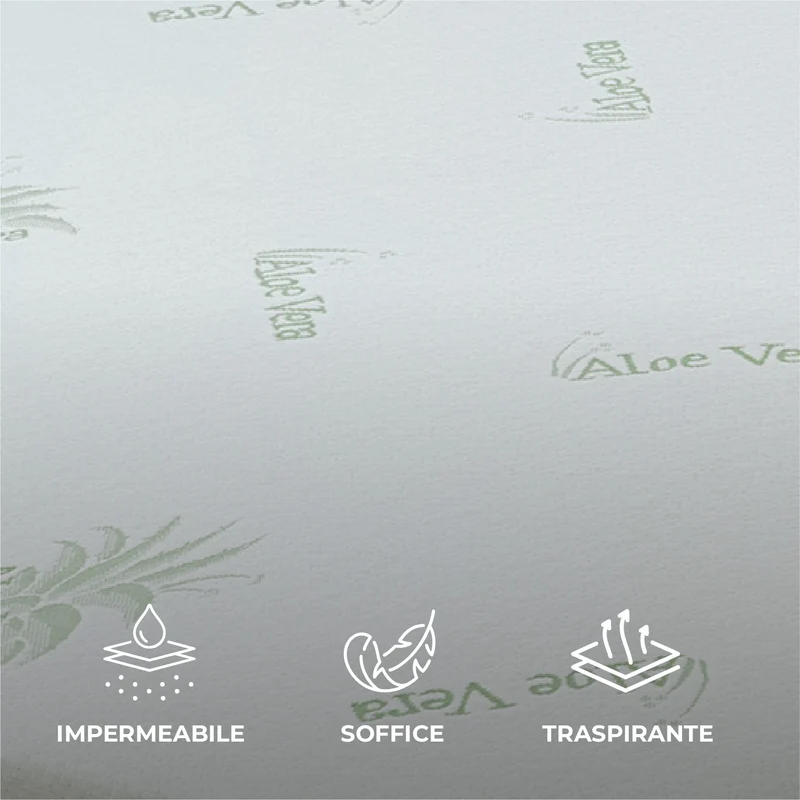 Coprimaterasso Aloe Vera Antiacaro Traspirante in Poliestere Il Gruppone