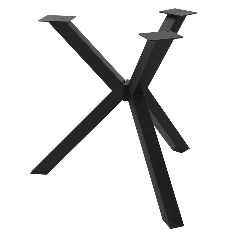 ML-DESIGN | Tischbeine Spider 3-beinig Ø 94,5 x 73 cm aus Stahl Schwarz Tischgestell Metall Tischfüße Tischkufen Tischuntergestell für DIY-Esstische
