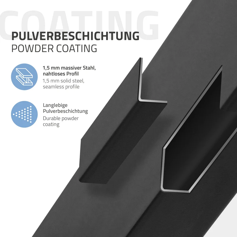 ML-DESIGN | Tischbeine Spider 3-beinig Ø 94,5 x 73 cm aus Stahl Schwarz Tischgestell Metall Tischfüße Tischkufen Tischuntergestell für DIY-Esstische