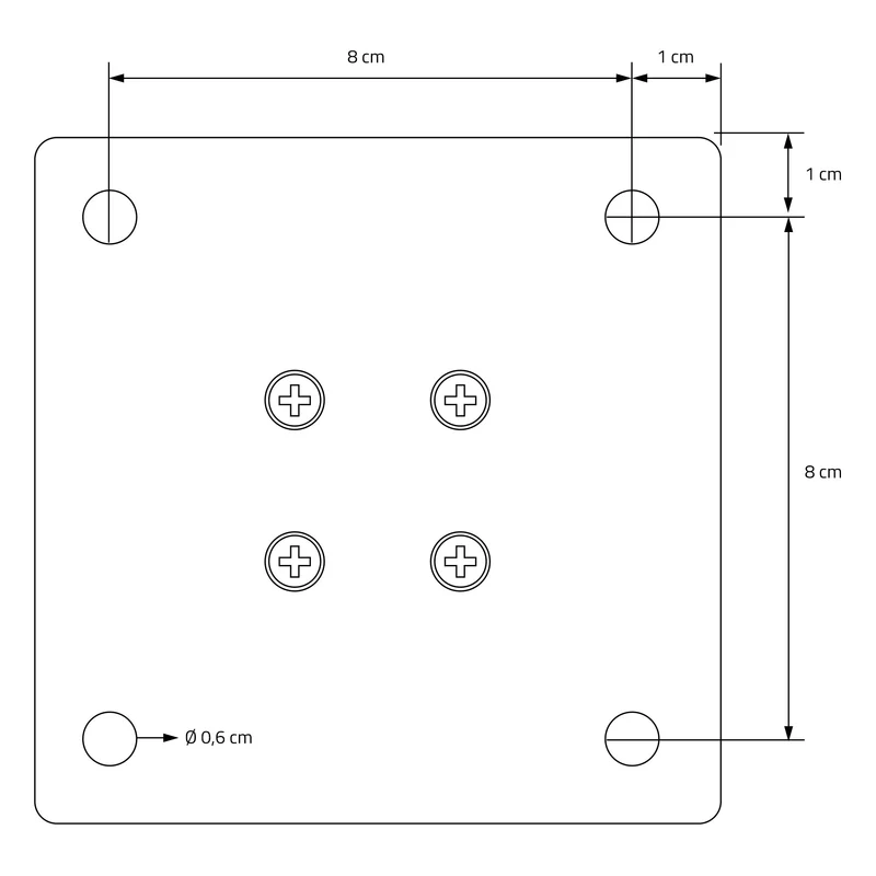 4er Set Tischbeine I-Design 42 cm Schwarz Tischgestell aus pulverbeschichteter Stahl, Profil 4x4 cm, höhenverstellbare Möbelfüße ML-Design