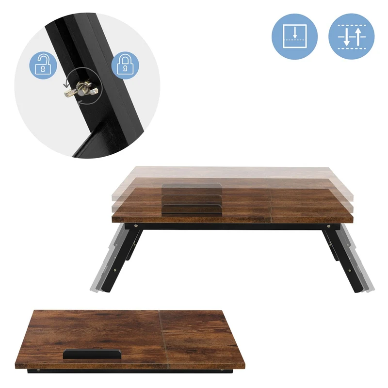 ML-Design | Laptoptisch klappbar aus Holz Lapdesks Notebooktisch fürs Bett/Sofa
