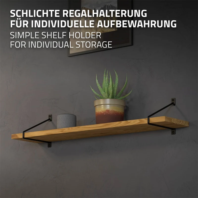 ML-Design | Wandkonsole 2er Set aus Stahl Regalhalterung