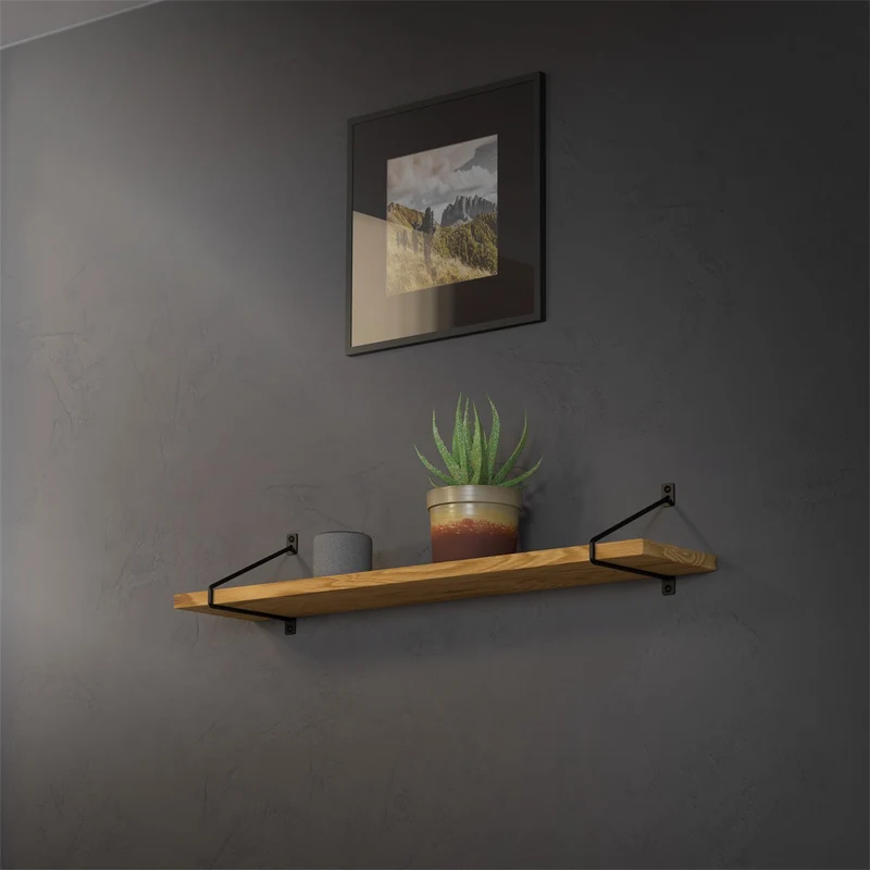 ML-Design | Wandkonsole 2er Set aus Stahl Regalhalterung