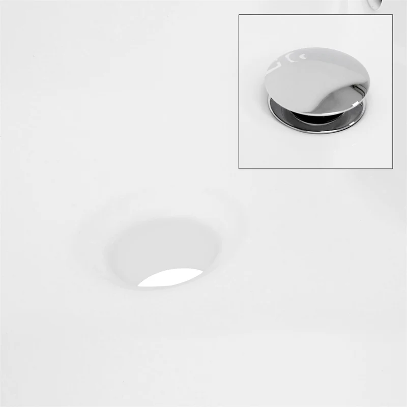 LuxeBath | Waschbecken Rund mit Überlauf Ø 455x185 mm aus Keramik Waschplatz Handwaschbecken für das Badezimmer