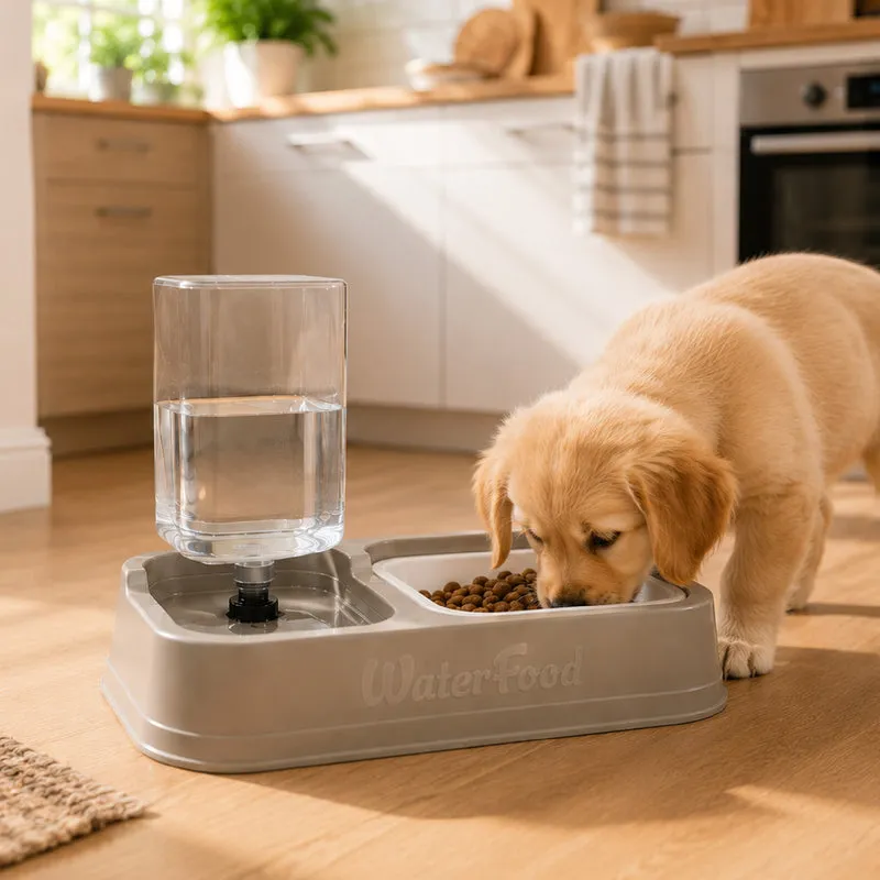 Dispenser Automatico 2 in 1 per Cani e Gatti con Abbeveratoio Il Gruppone