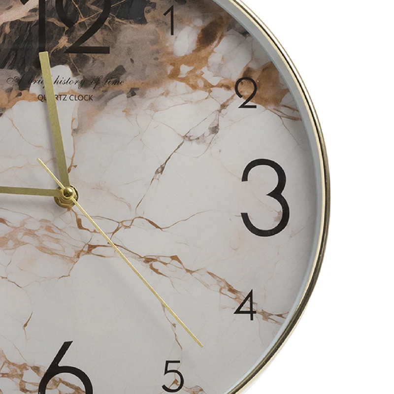 Orologio da Parete Mithas 30 cm Effetto Marmo con Cornice Il Gruppone