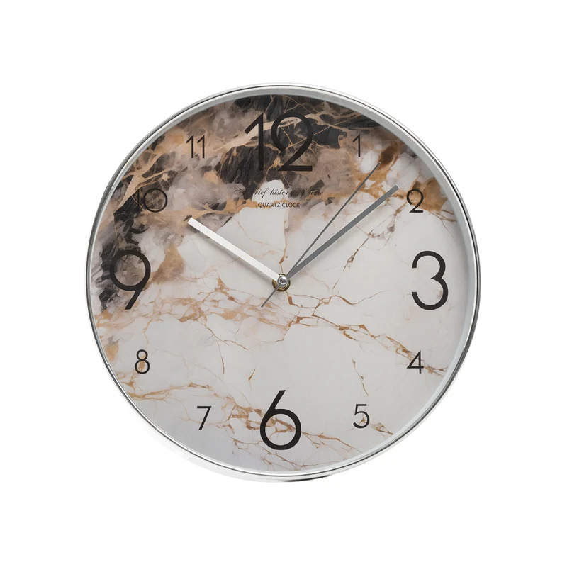 Orologio da Parete Mithas 30 cm Effetto Marmo con Cornice Il Gruppone