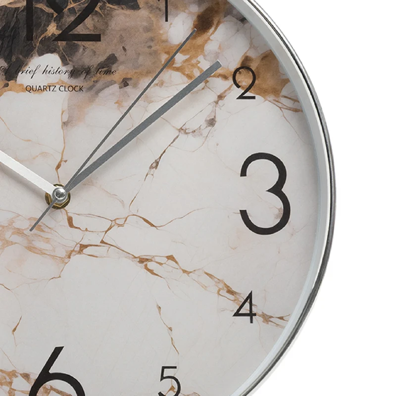 Orologio da Parete Mithas 30 cm Effetto Marmo con Cornice Il Gruppone