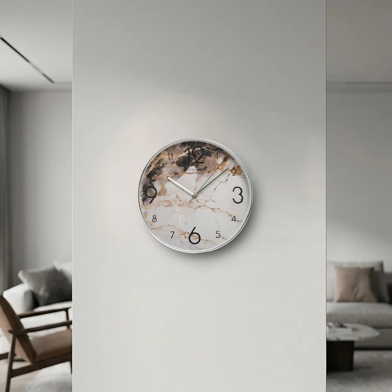 Orologio da Parete Mithas 30 cm Effetto Marmo con Cornice Il Gruppone