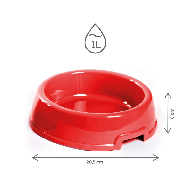 Set 3 Ciotole per Cani e Gatti da 1 Litro in Plastica Colorata Il Gruppone