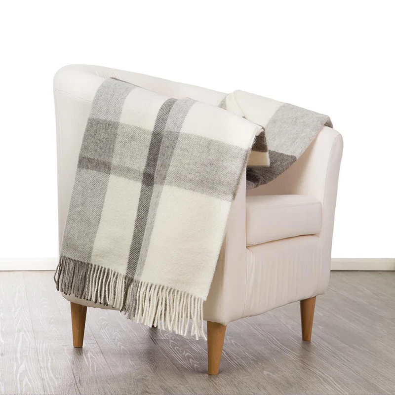 Plaid in Lana Vergine Fantasia Check - Iseo Check