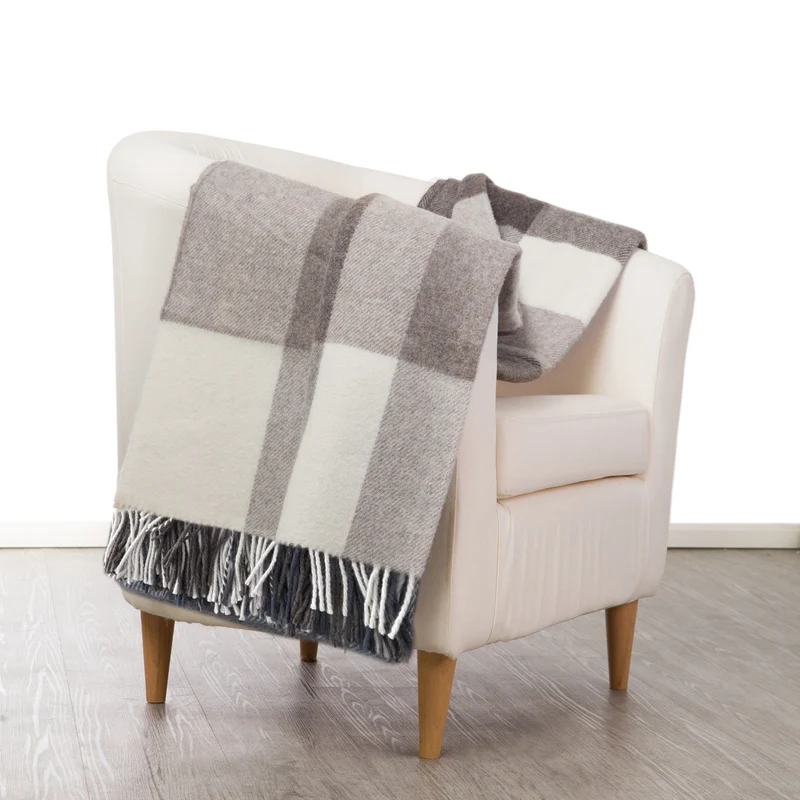 Plaid in Lana Vergine Fantasia Check - Iseo Check