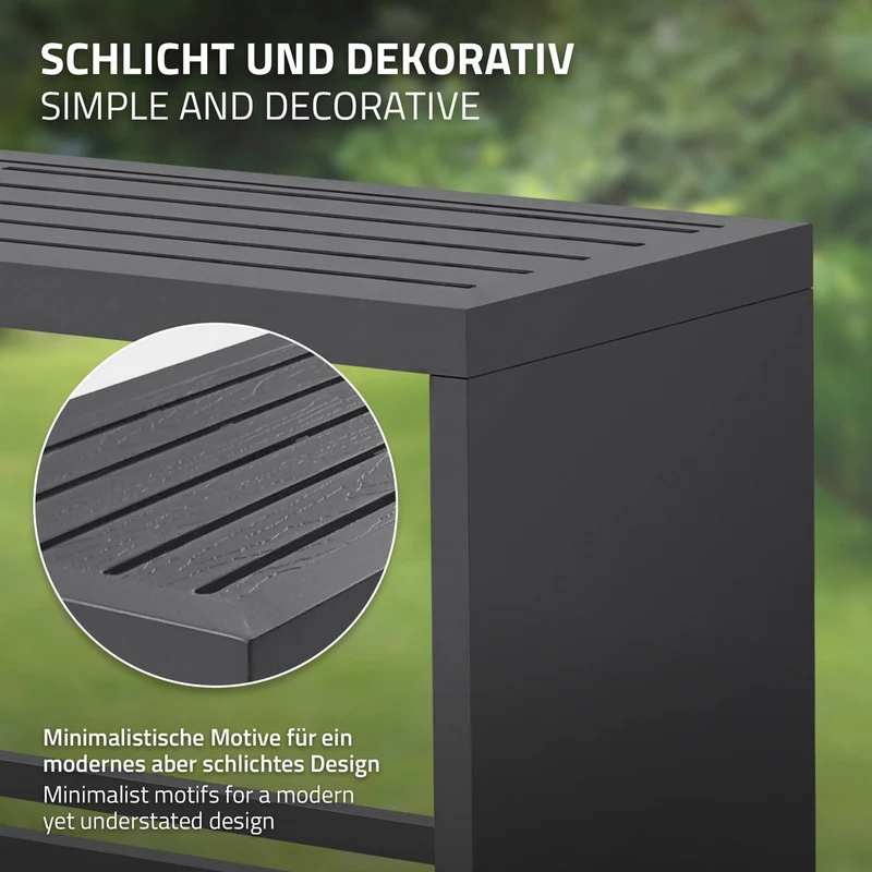 ML-DESIGN | Kaminholzregal Innen/Aussen mit Sitzbank 120x38x43 cm Stahl verzinkt Anthrazit Brennholzregal Metall Holzlager Feuerholzregal wetterfest