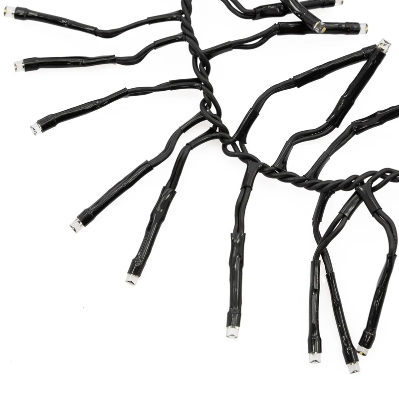 ECD Germany | LED Lichterkette Außen Innen 14,9 m Warmweiß Weihnachtsbeleuchtung LED Cluster Büschellichterkette Weihnachten wetterfest 1152 LED Timer