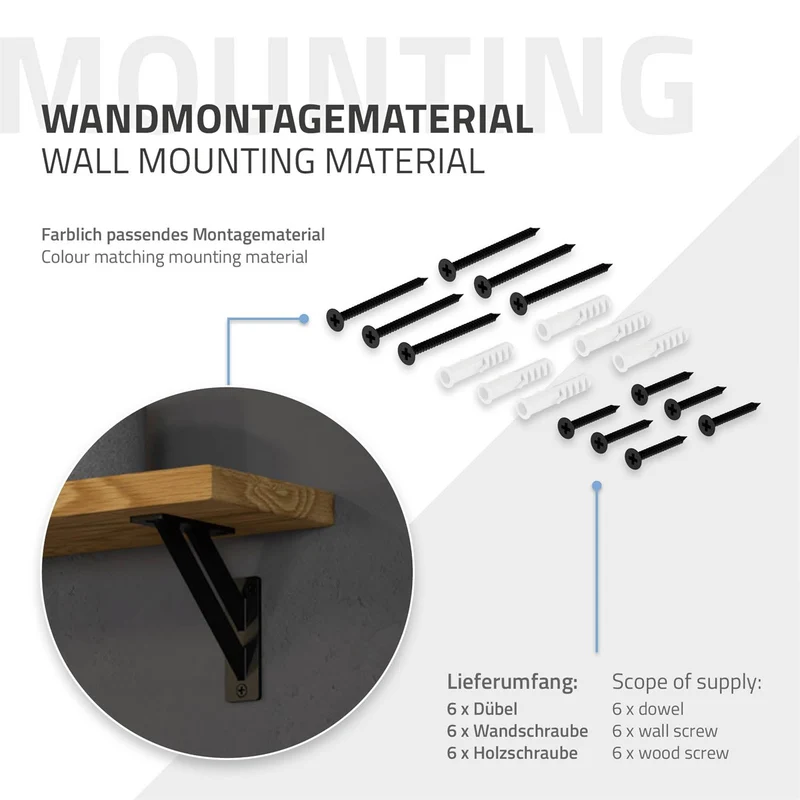 ML-Design | Wandkonsole 2er Set aus Aluminium, Regalwinkel Regalhalterung