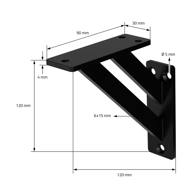 ML-Design | Wandkonsole 2er Set aus Aluminium, Regalwinkel Regalhalterung