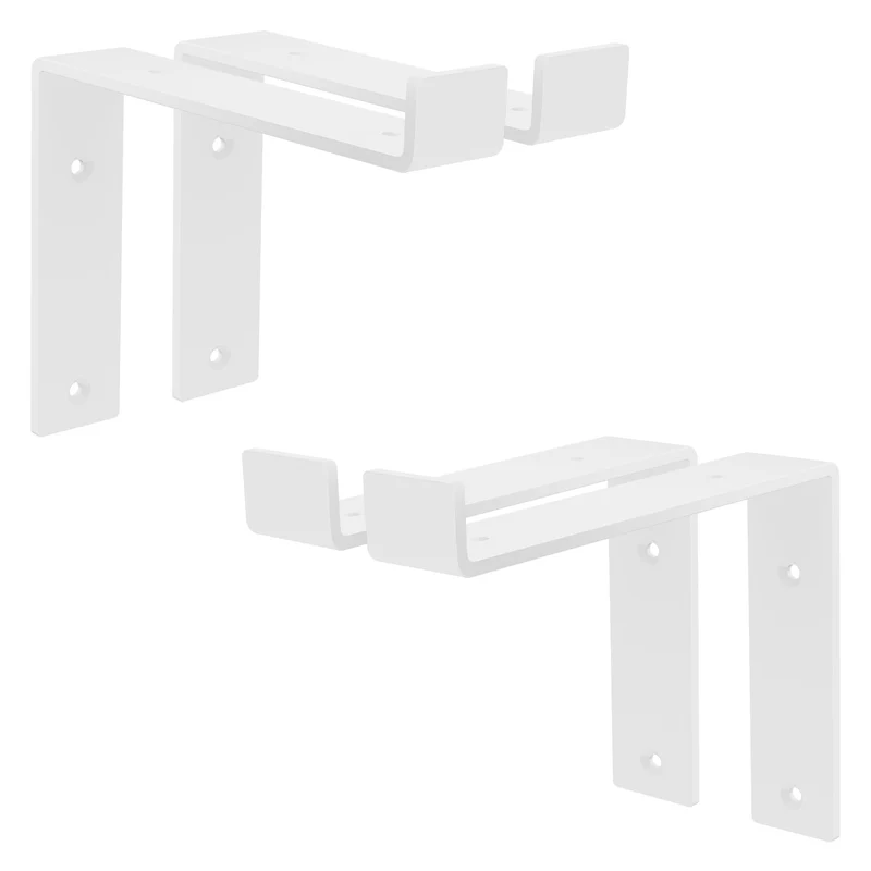 ML-Design | Wandkonsole 2er Set aus Stahl, 90 Grad Regalhalterung