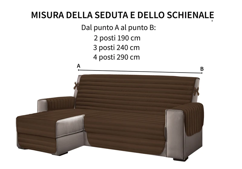 Copridivano Trapuntato con Penisola Destra o Sinistra Il Gruppone